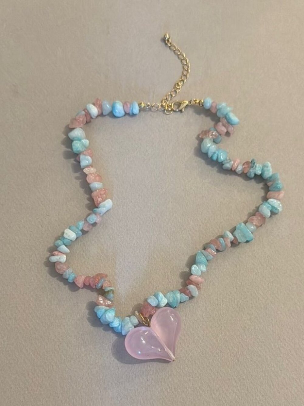 Pink Heart PendantNecklace M481